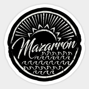 Mazarrón Sunrise Emblem - White Edition Sticker